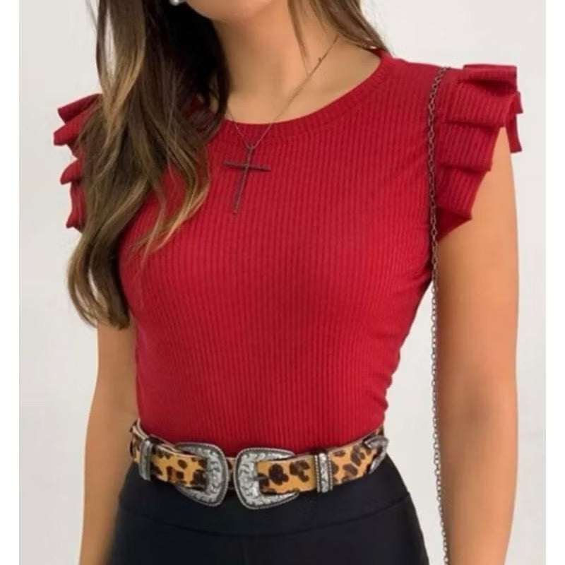 Blusa Feminina Canelada Manga Redonto Tendência Blogueira Super Moda !!