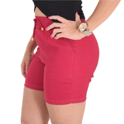 ￼Shorts Bengaline Feminino Básico com Bolso Envio Imediato